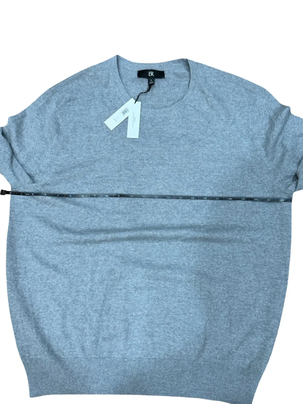 ✨ Banana Republic NWT Men's‎ Merino Wool Crewneck Sweater Heather Gray Size L
